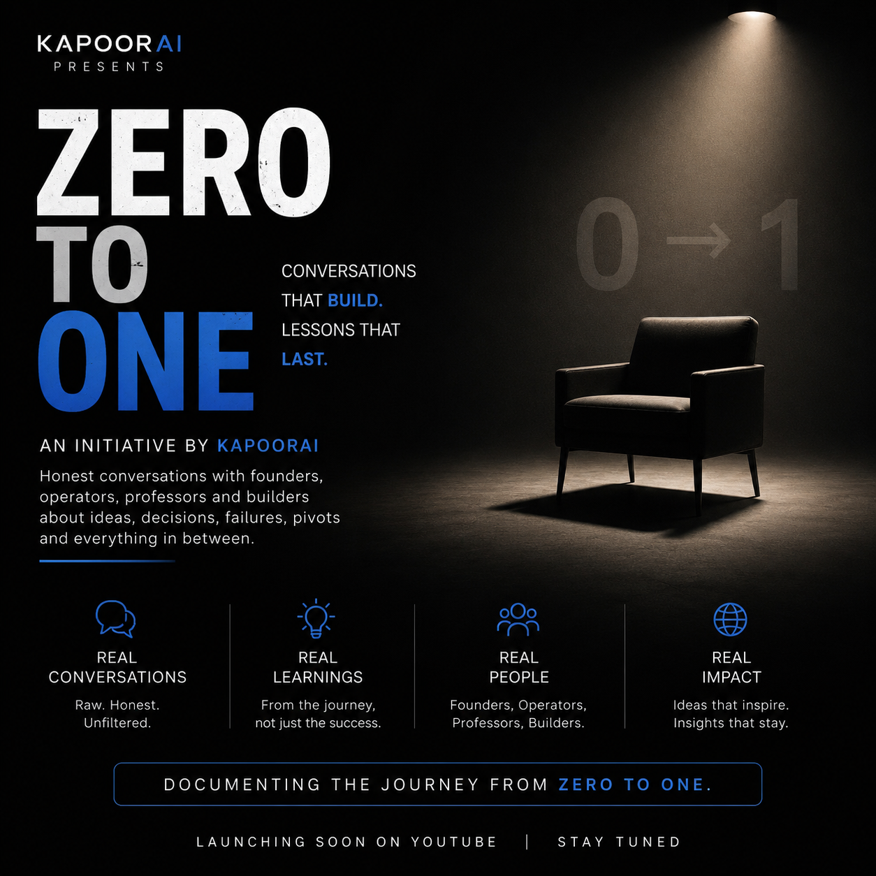 Zero to One by KapoorAI — Conversations that build. Lessons that last.